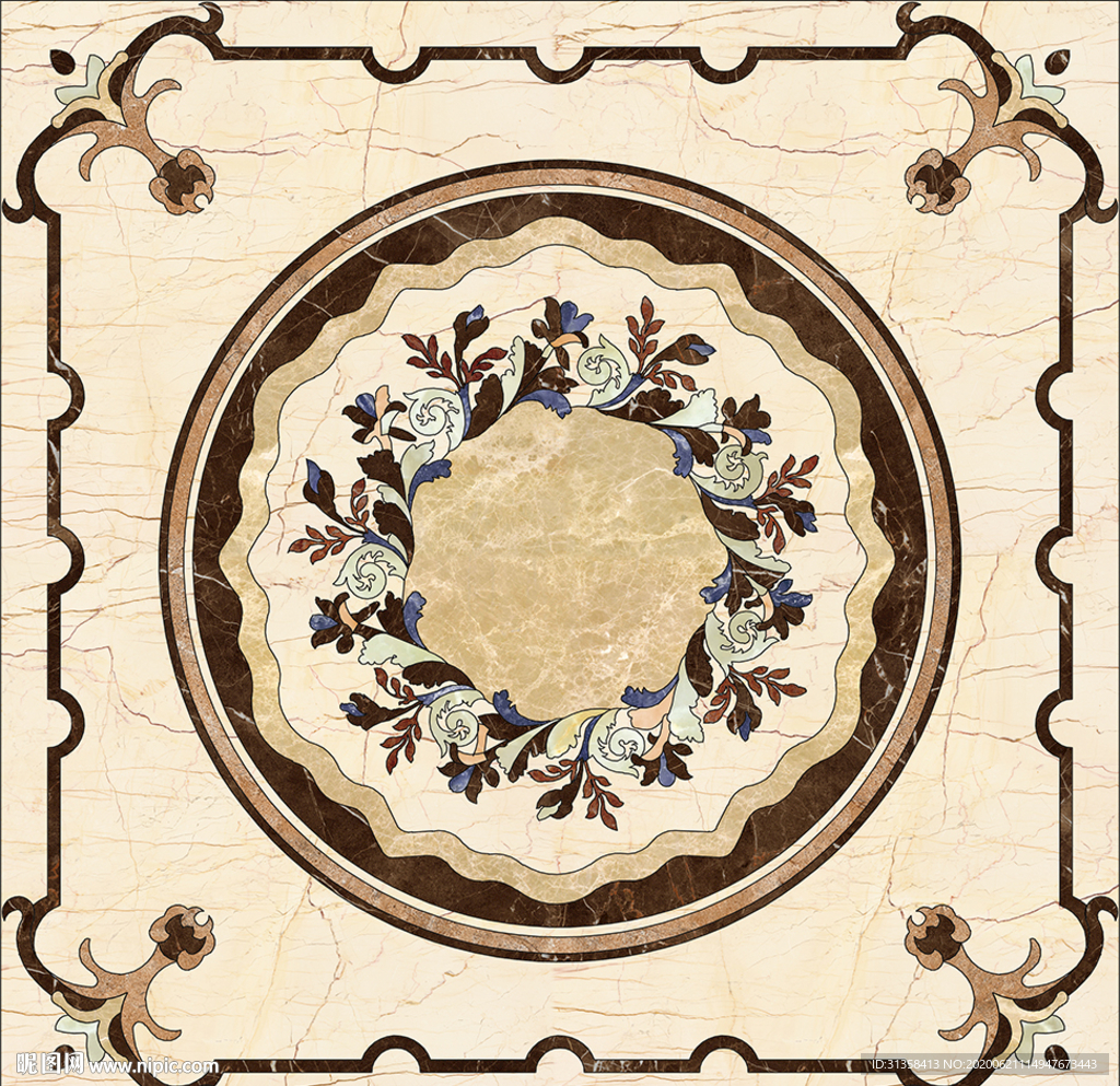 大理石水刀拼花