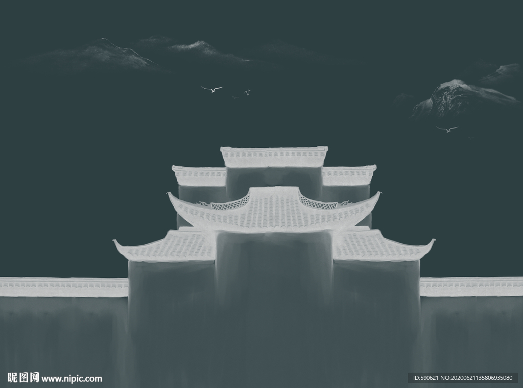 新中式背景墙
