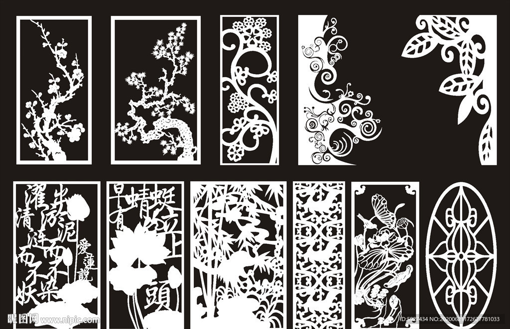 欧式镂空隔断雕花