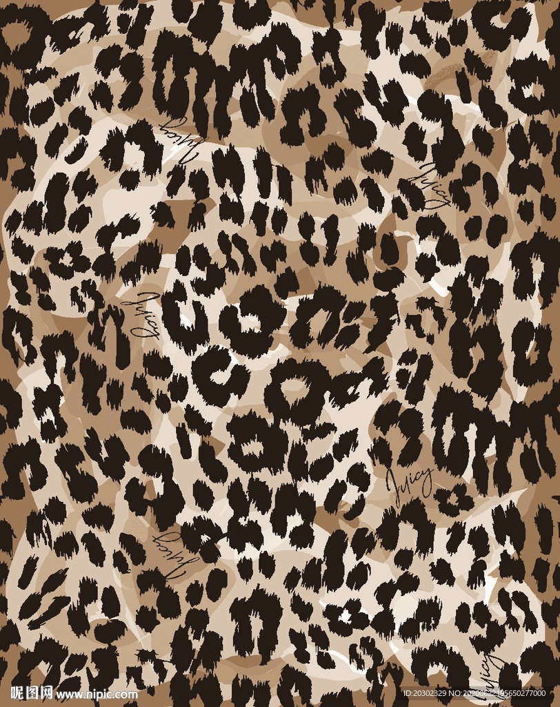 豹纹印花咖色