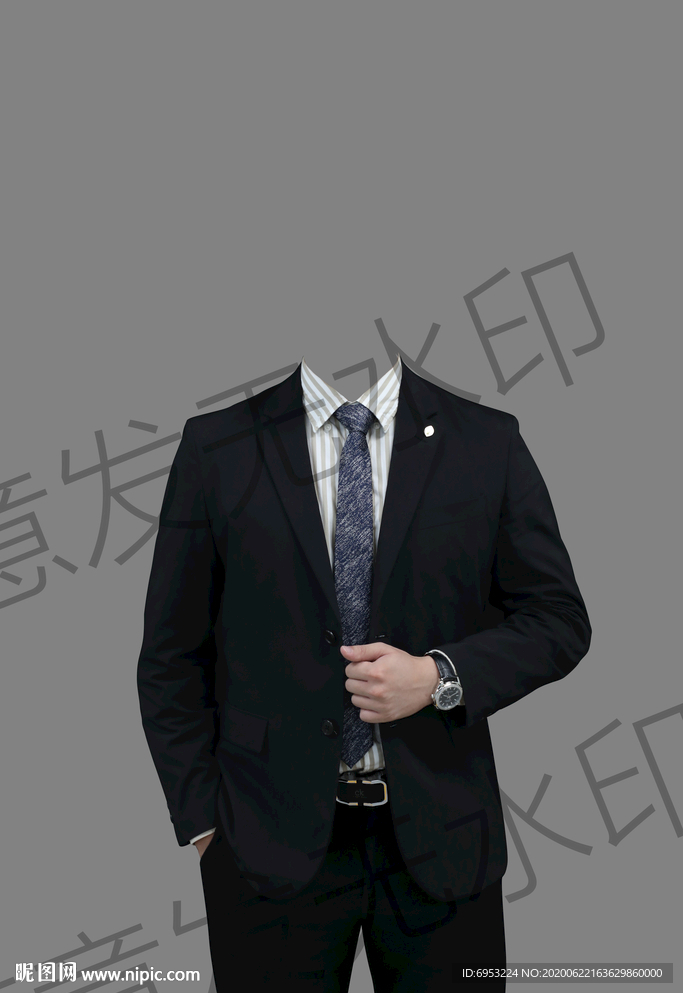 证件照半身西装
