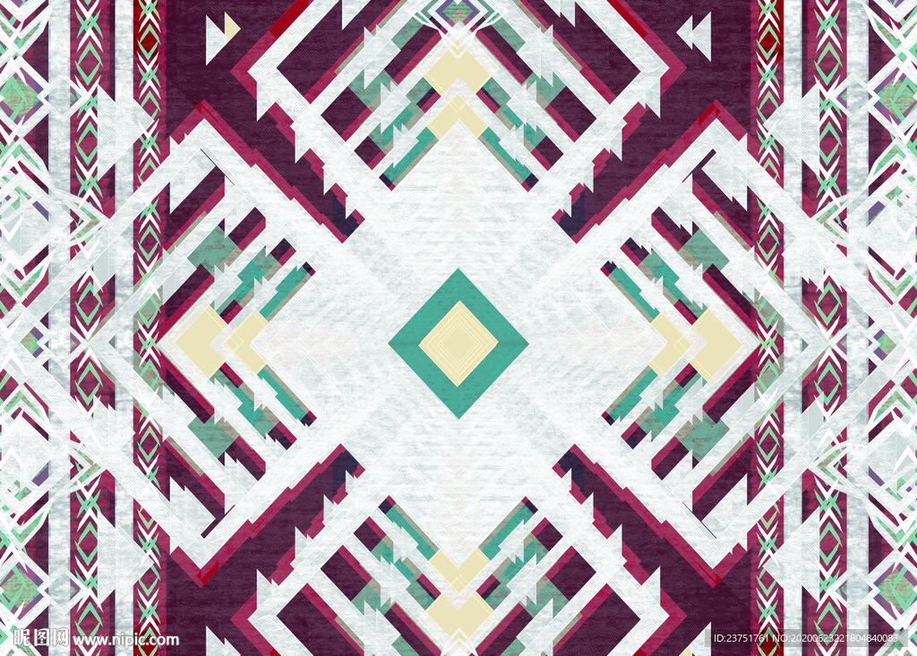 混色彩印地毯