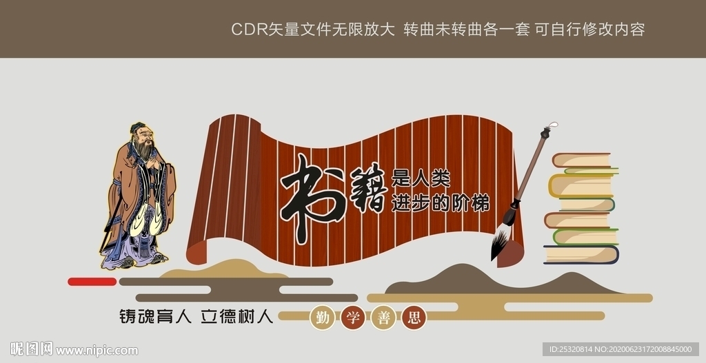 阅览室文化墙  图书室文化墙