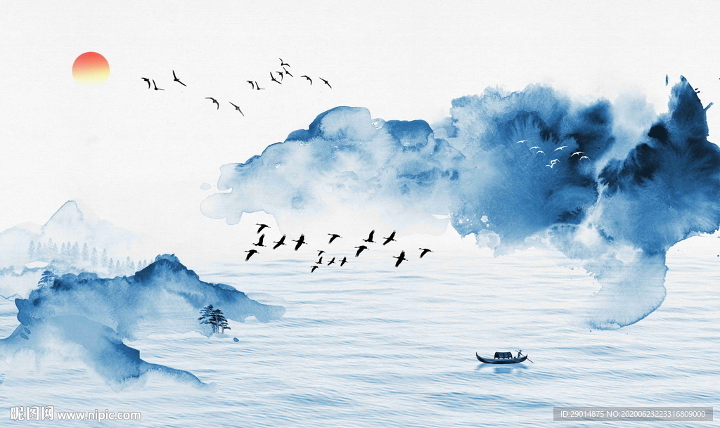 新中式山水画