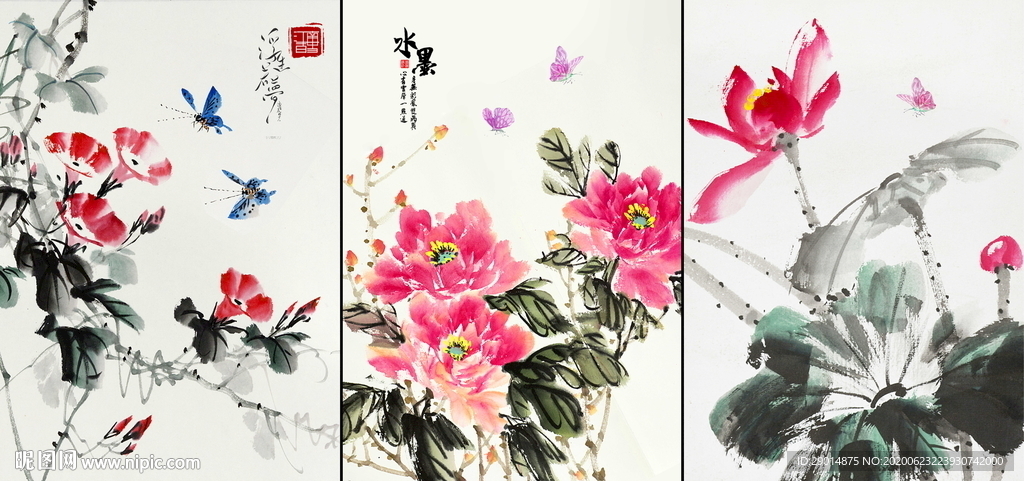 水墨荷花
