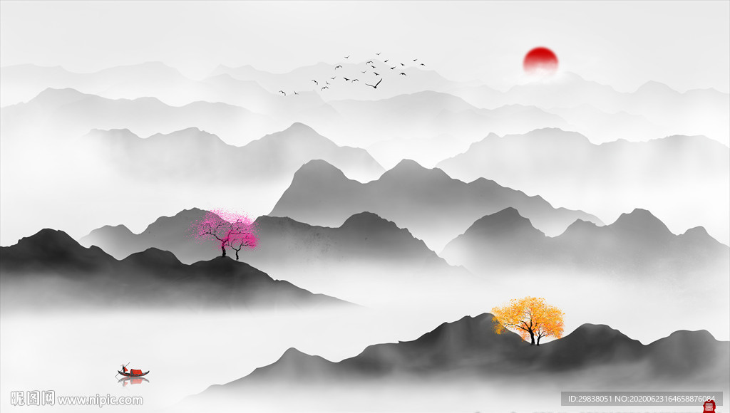 禅意山水画