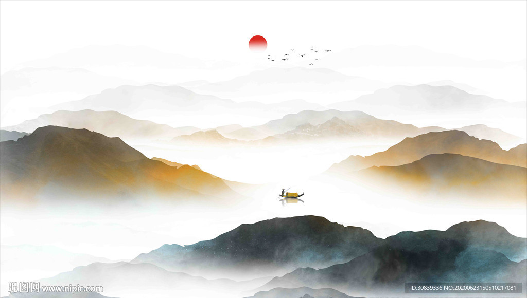 新中式山水画