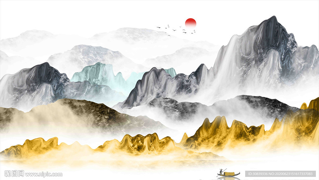 新中式抽象画