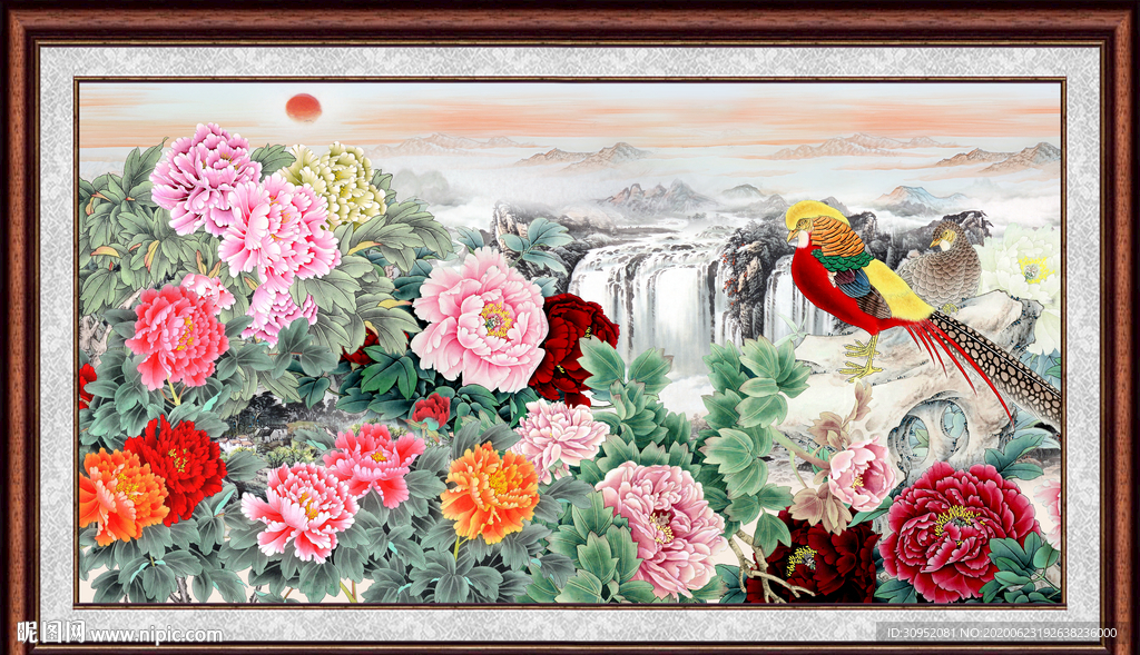 国画牡丹