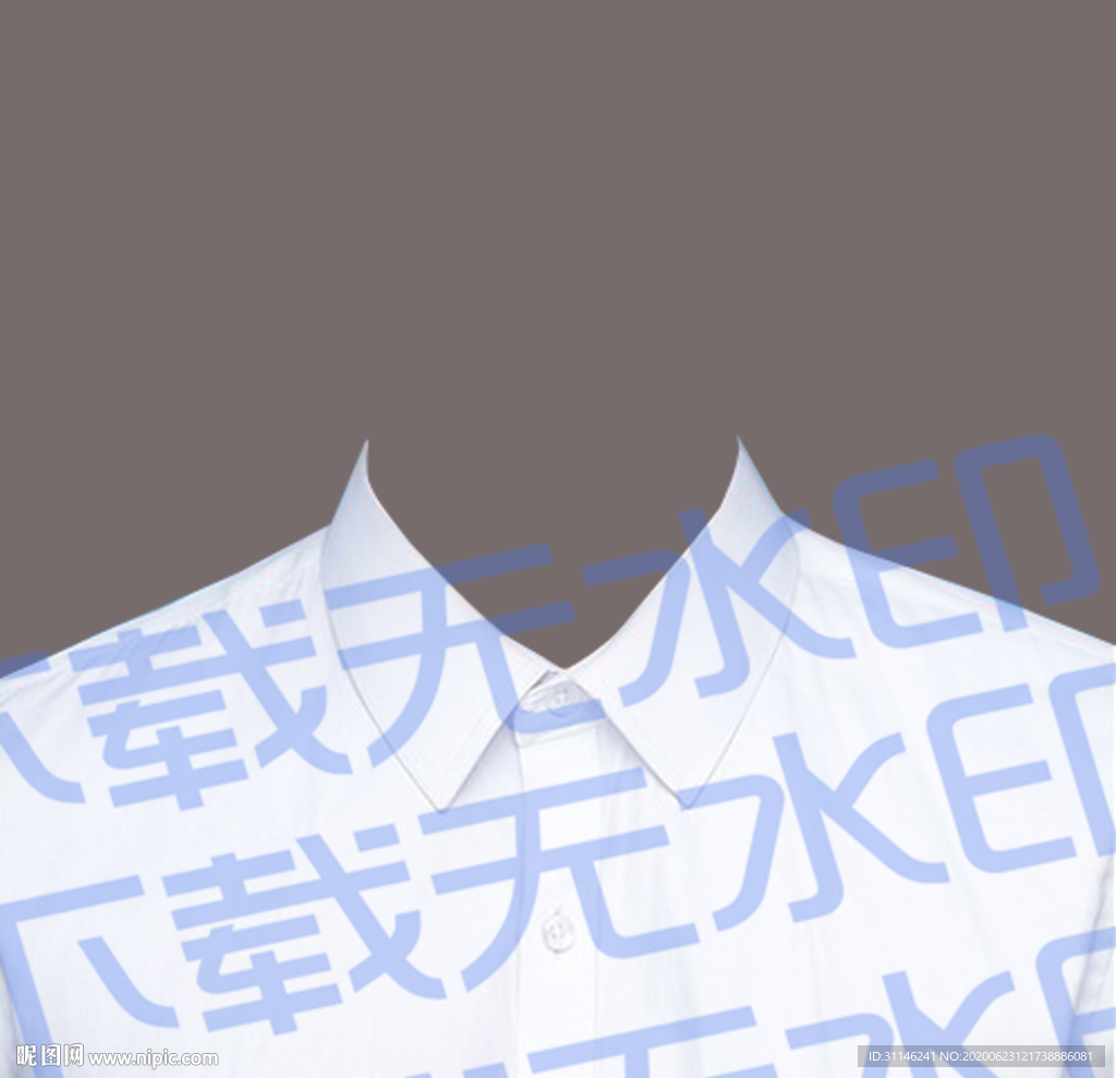 衬衫证件照模板