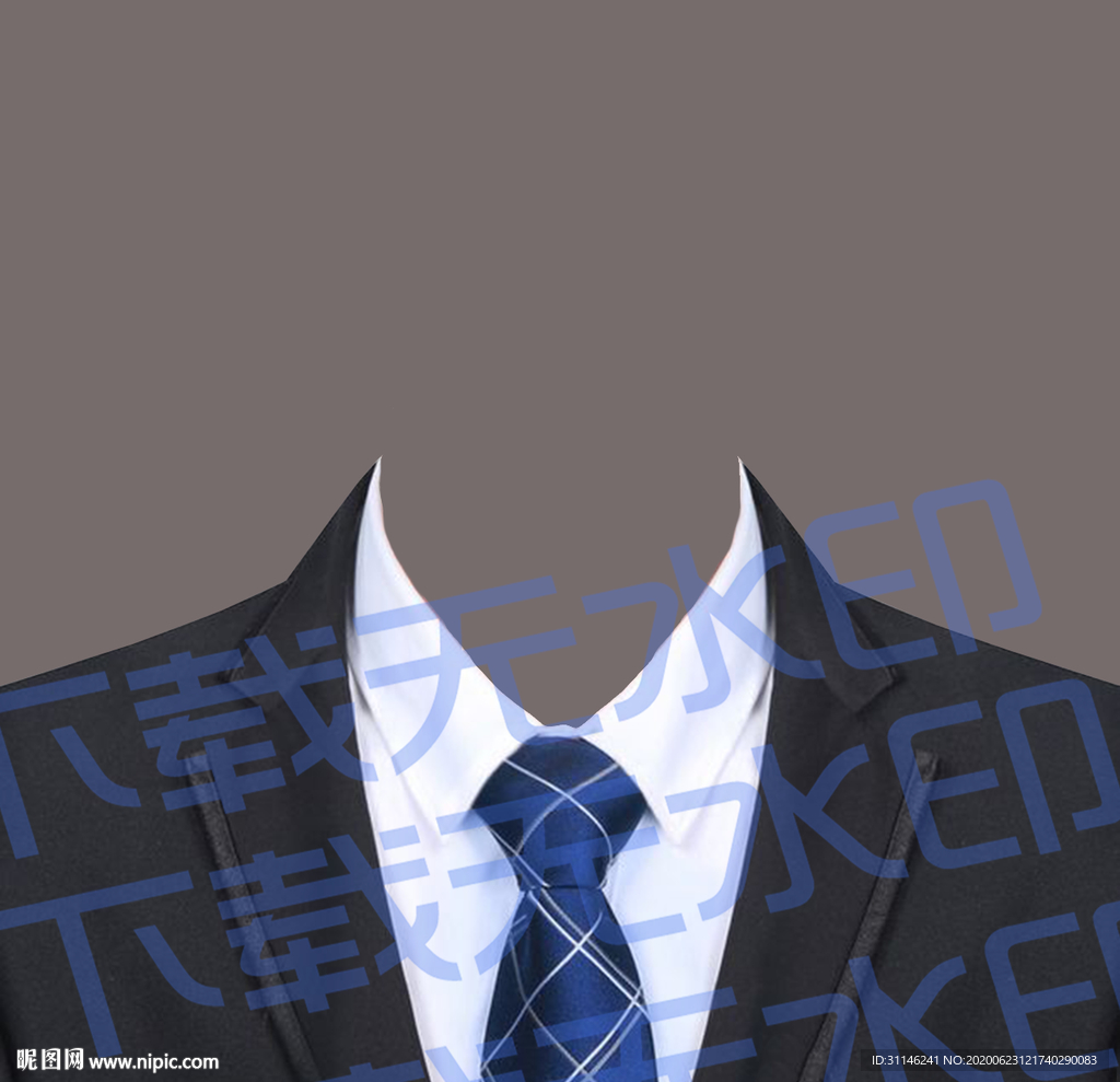 西装证件照模板