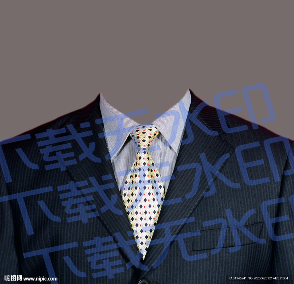 西装证件照模板