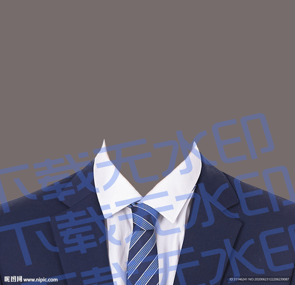 西装证件照模板