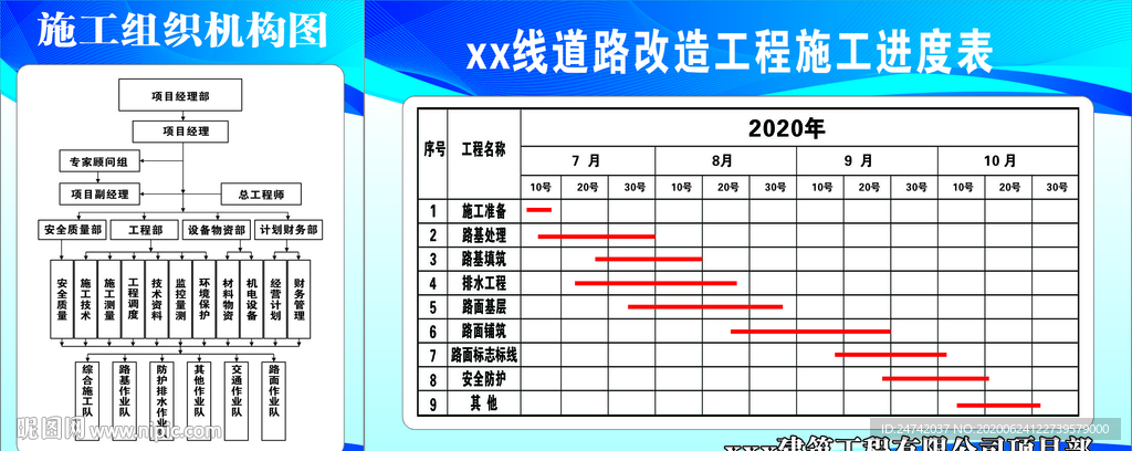 工程结构图  进度表