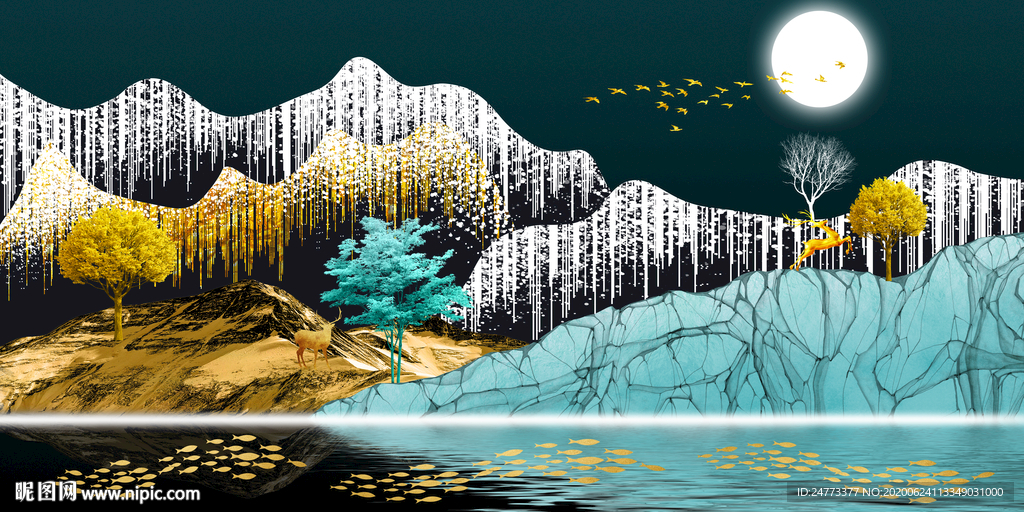 晶贝山水画