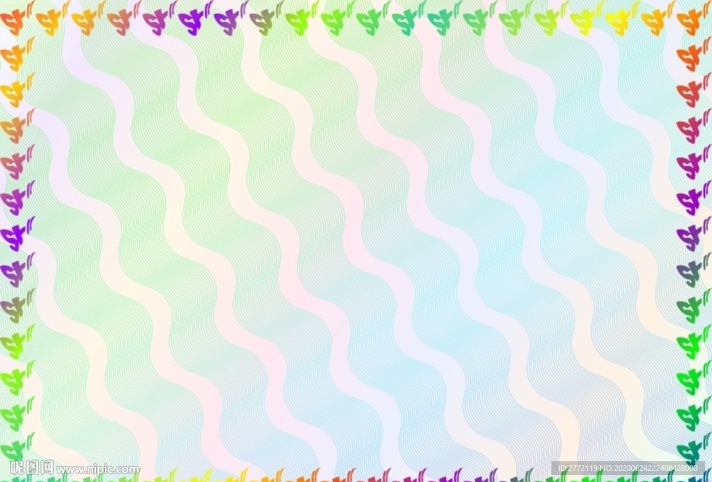 百色艳丽 花样证书纹‘