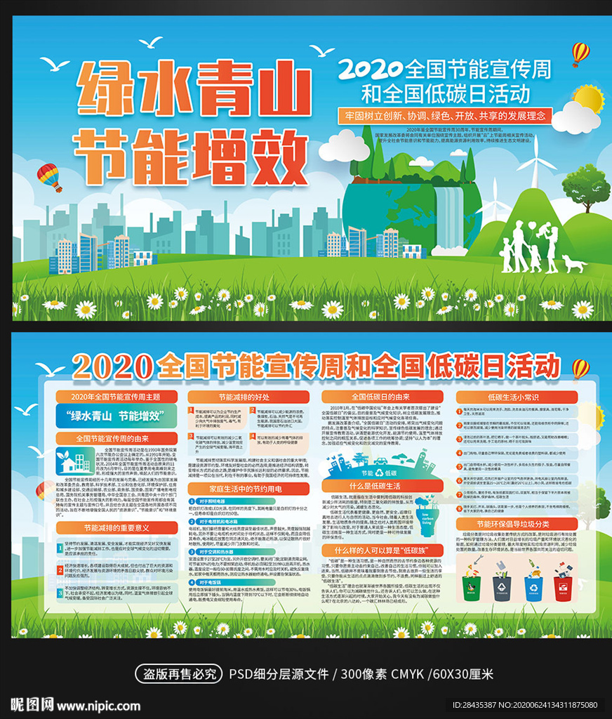 2020节能宣传周低碳日展板