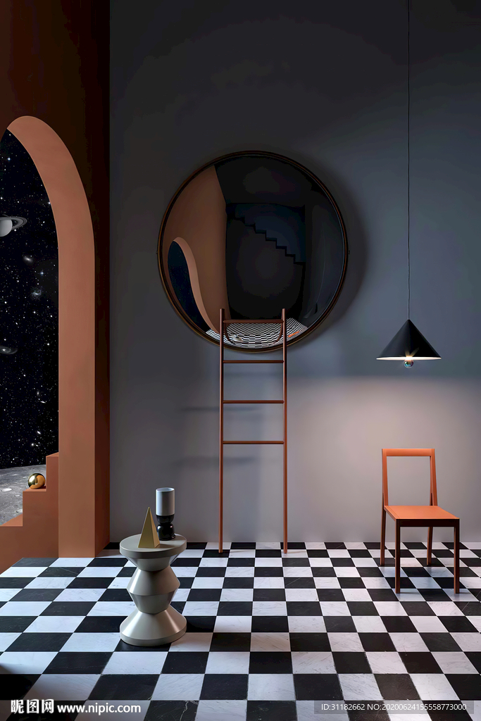 现代空间艺术美式装饰画