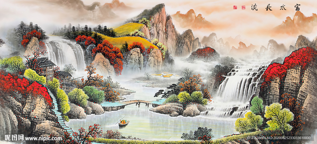 山水画国画山水画