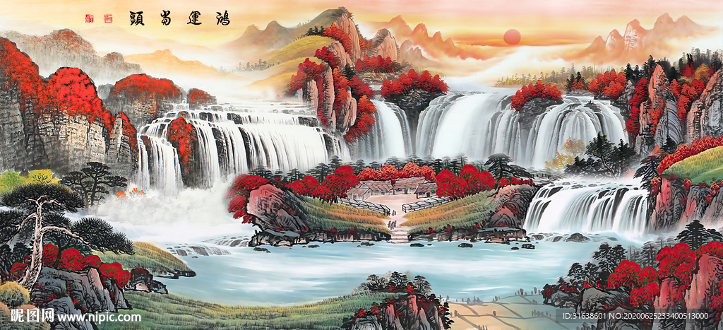 山水画国画山水画