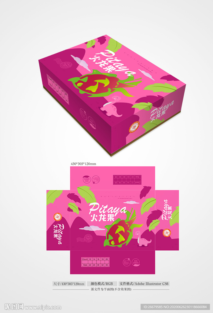 火龙果包装 平面图