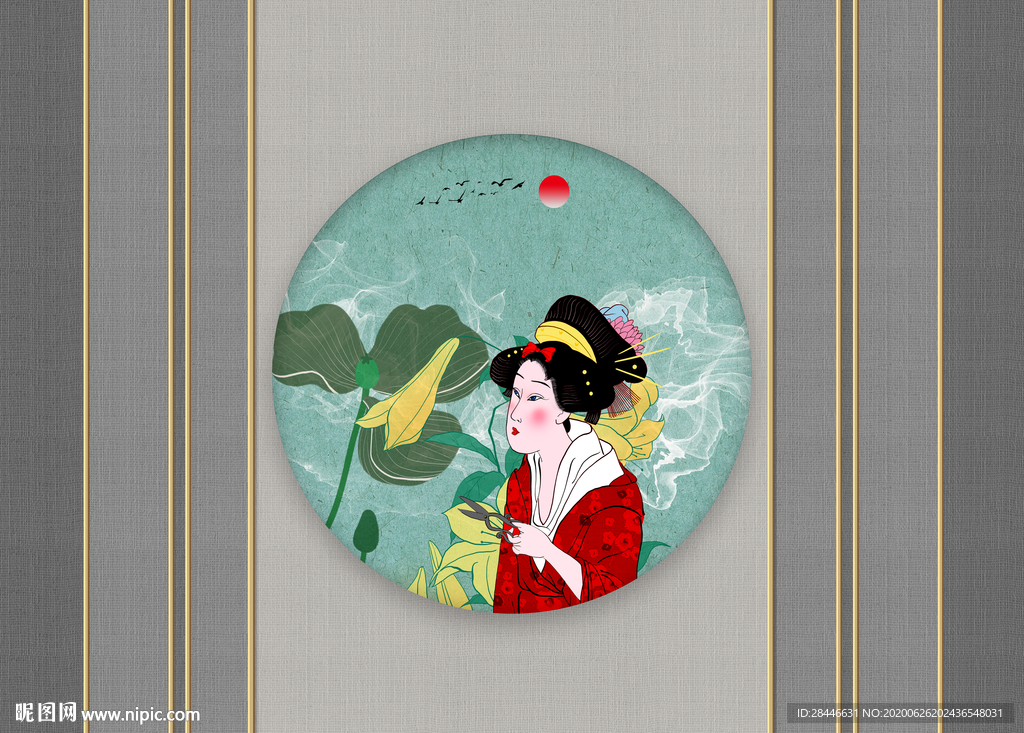 新中式电视背景墙