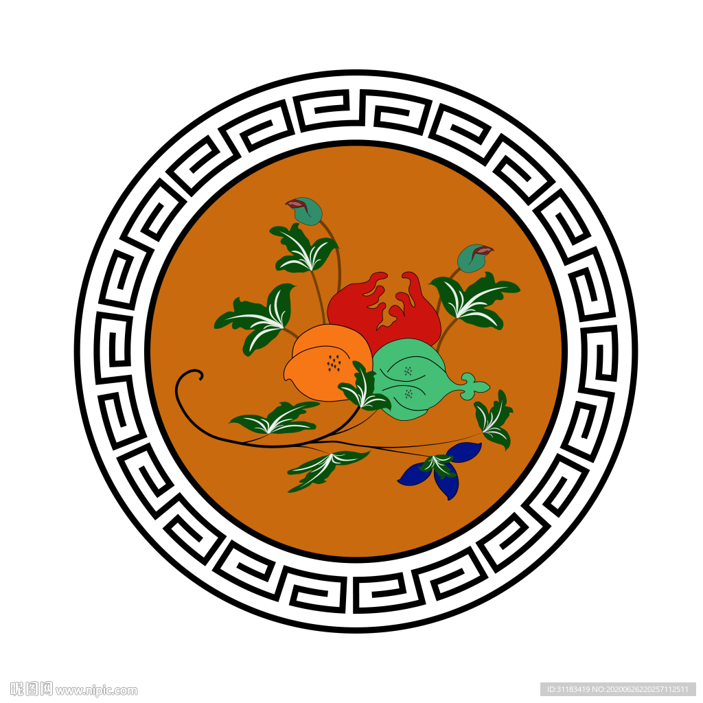 藏式圆圈花纹