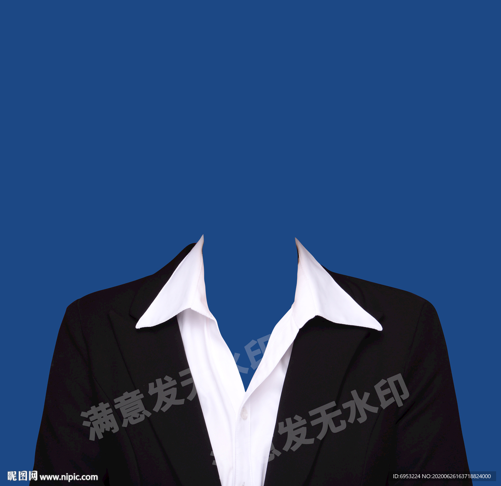 半身证件照西装