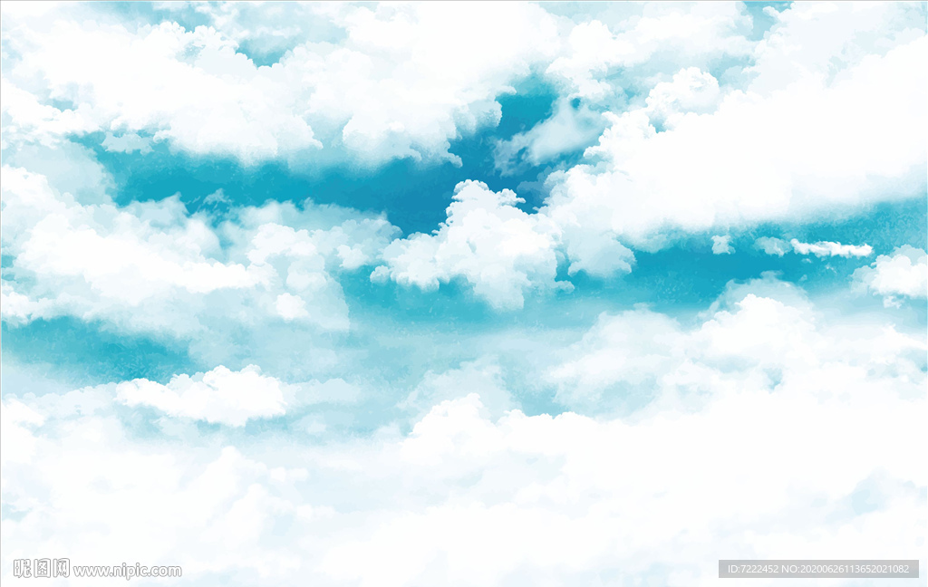 水彩云背景