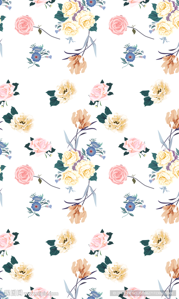 数码印花  花朵