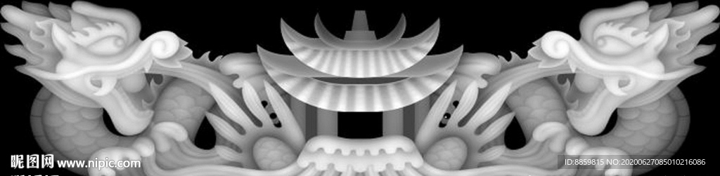 精雕 灰度 雕刻 浮雕 黑白