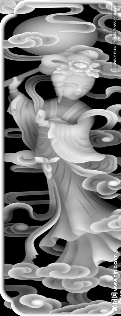 精雕 灰度 雕刻 浮雕 黑白