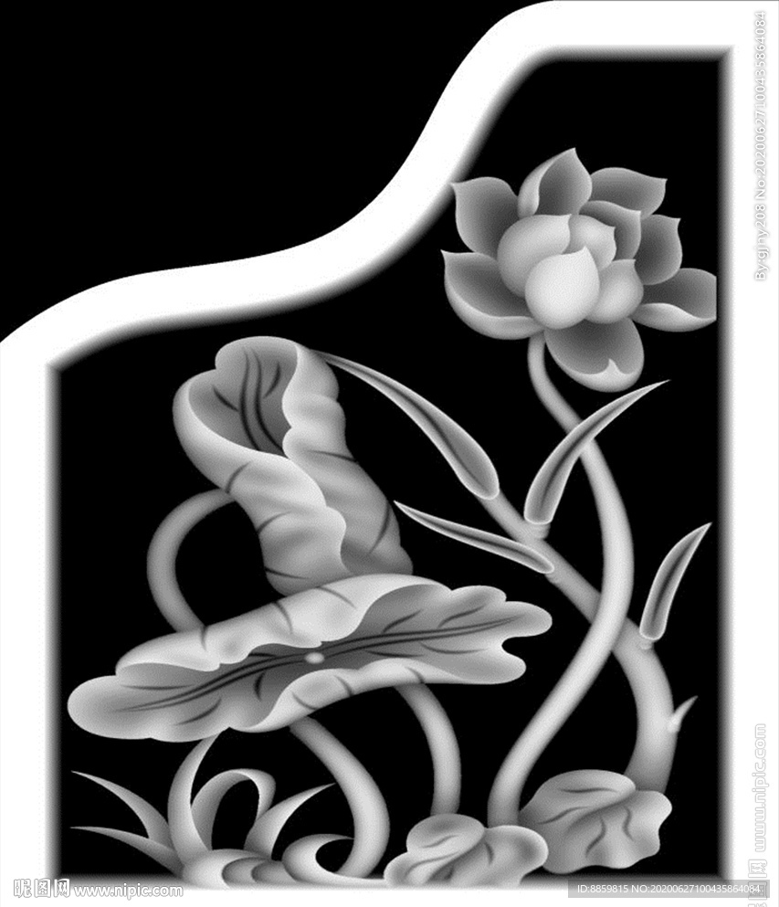 精雕 灰度 雕刻 浮雕 黑白