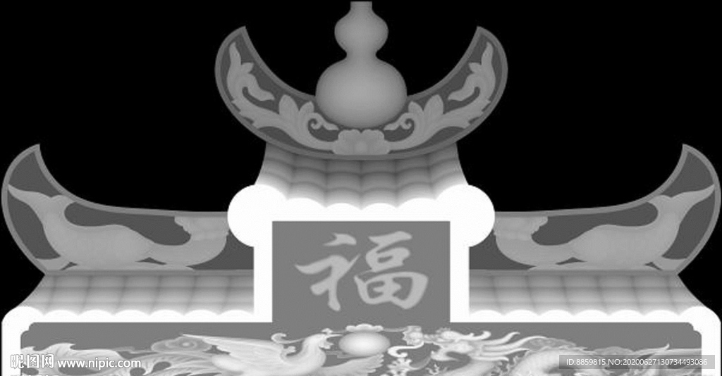 精雕 灰度 雕刻 浮雕 黑白