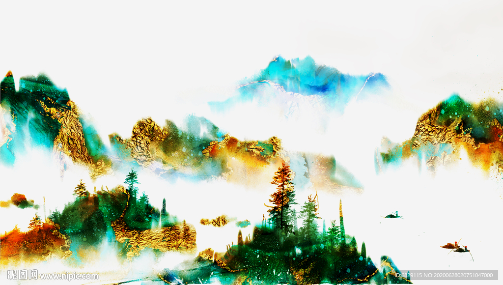 大气客厅三联画