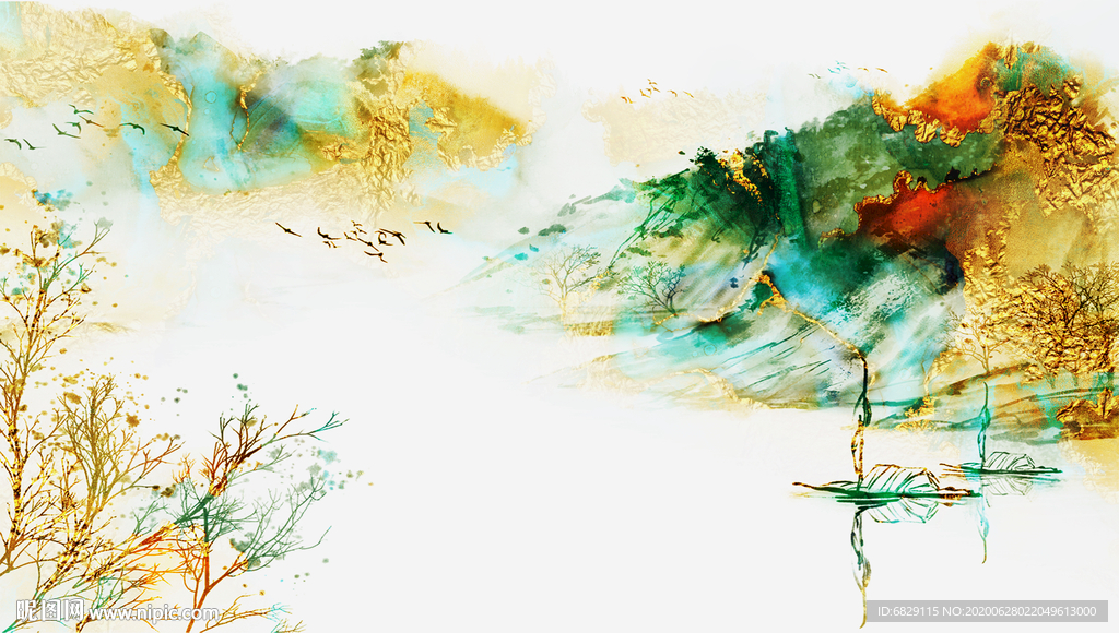 水墨山水画挂画