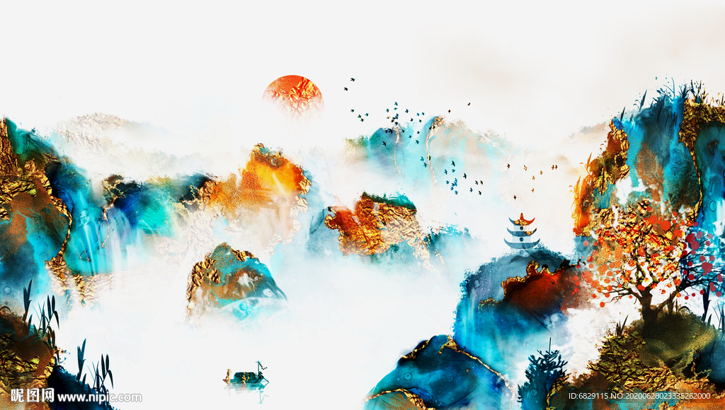 现代简约背景墙