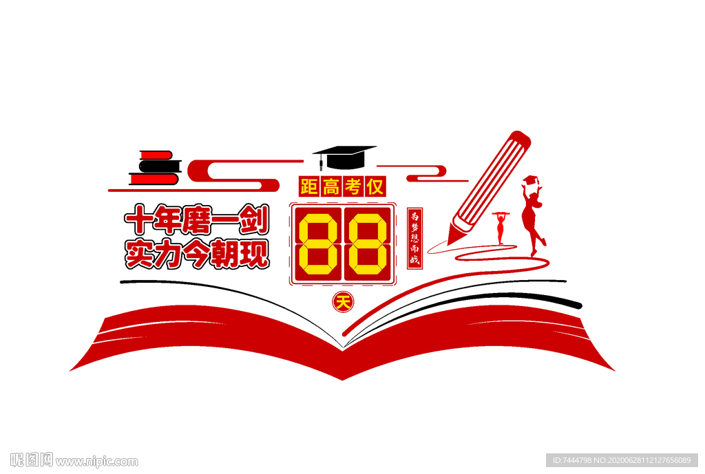 原创高考倒计时文化墙