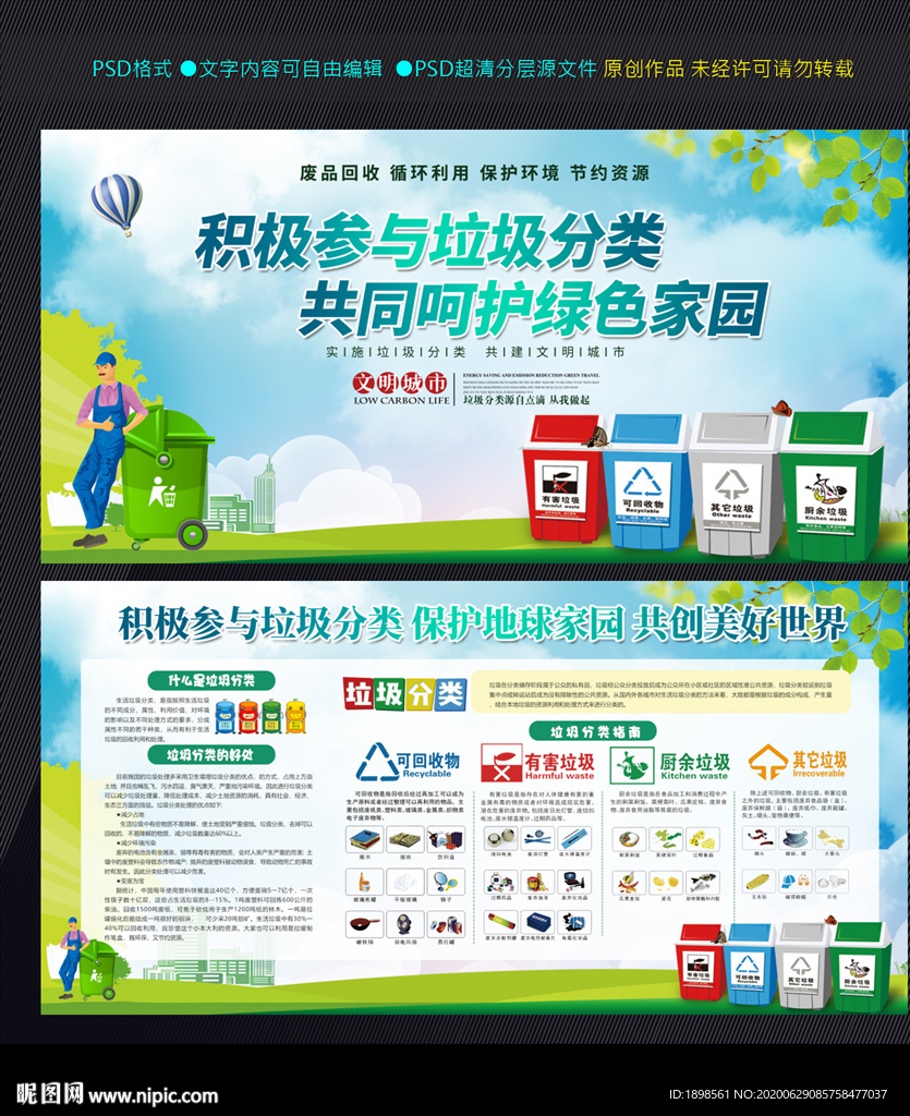 垃圾分类 文明城市保护环境