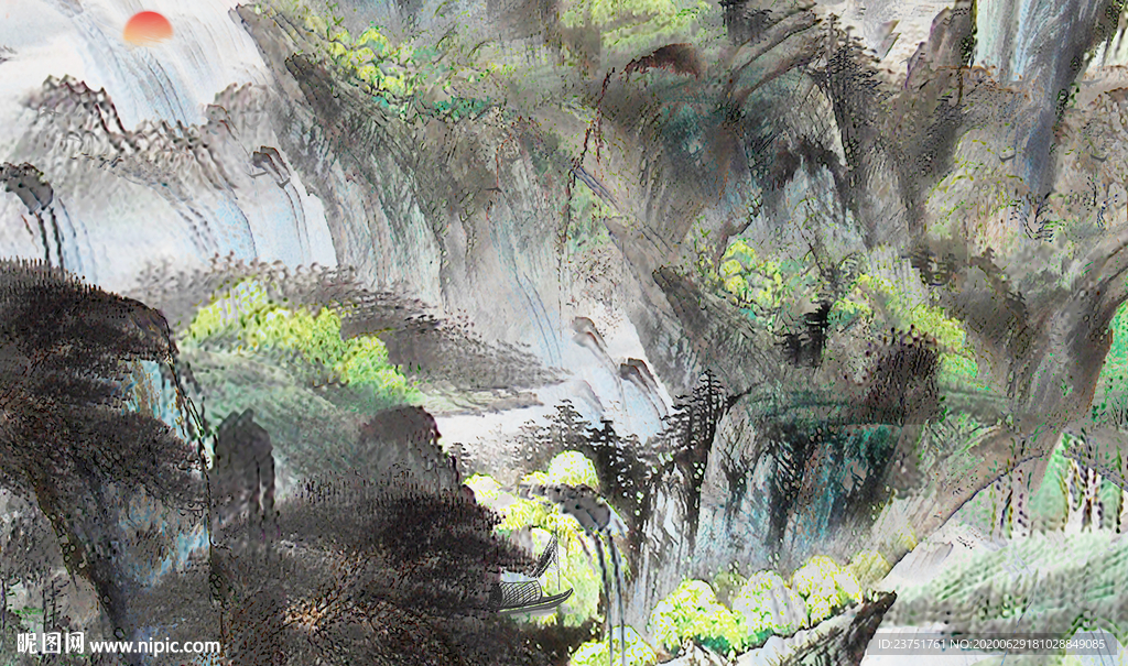 水墨山水画