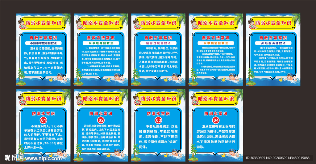 防溺水安全常识展板