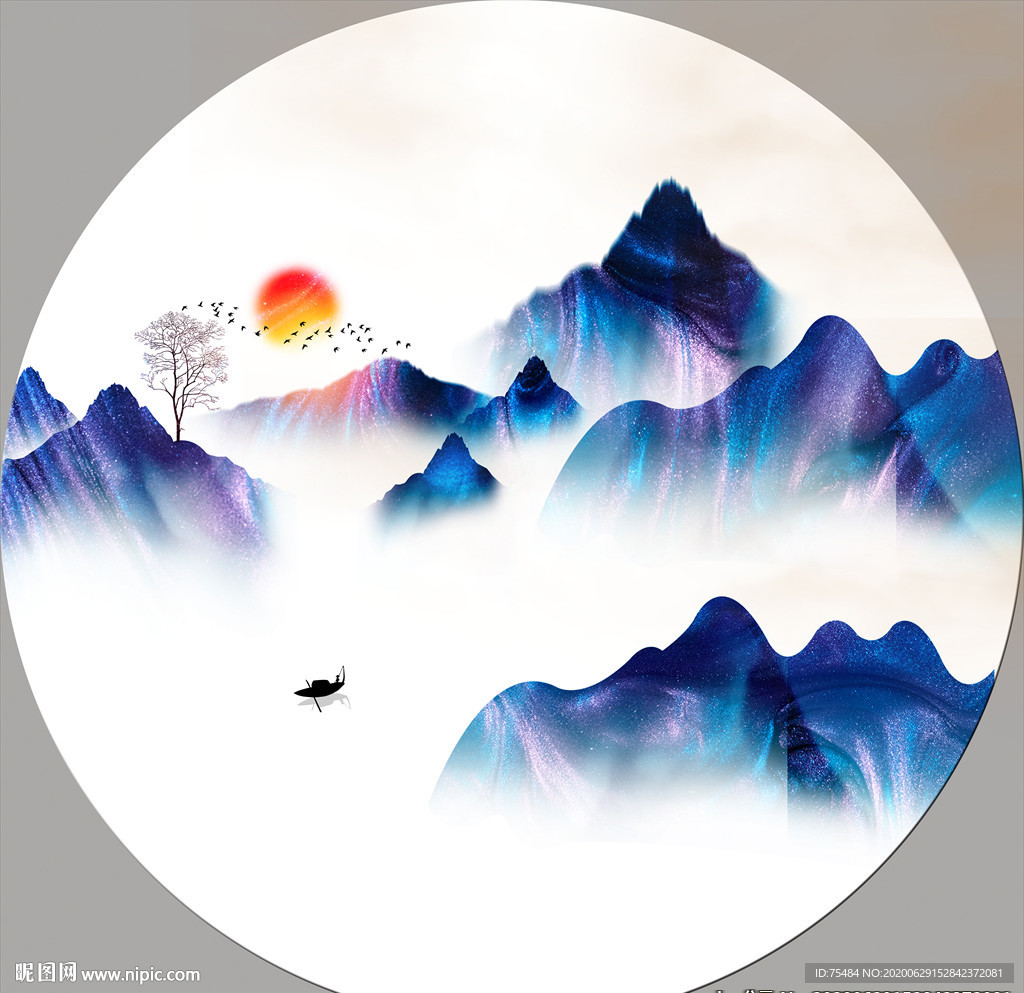 水墨山水装饰画