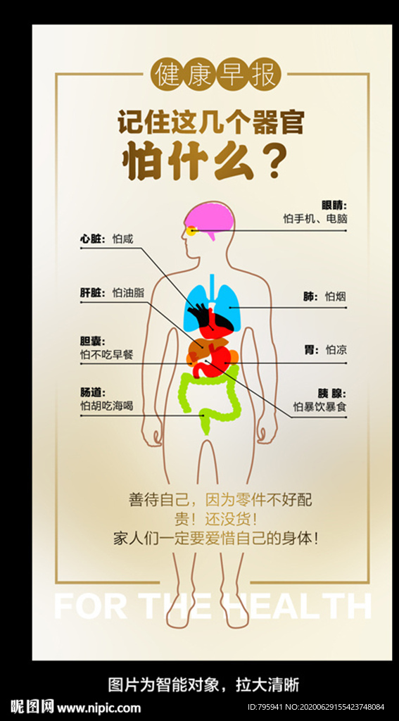 各个身体器官怕什么