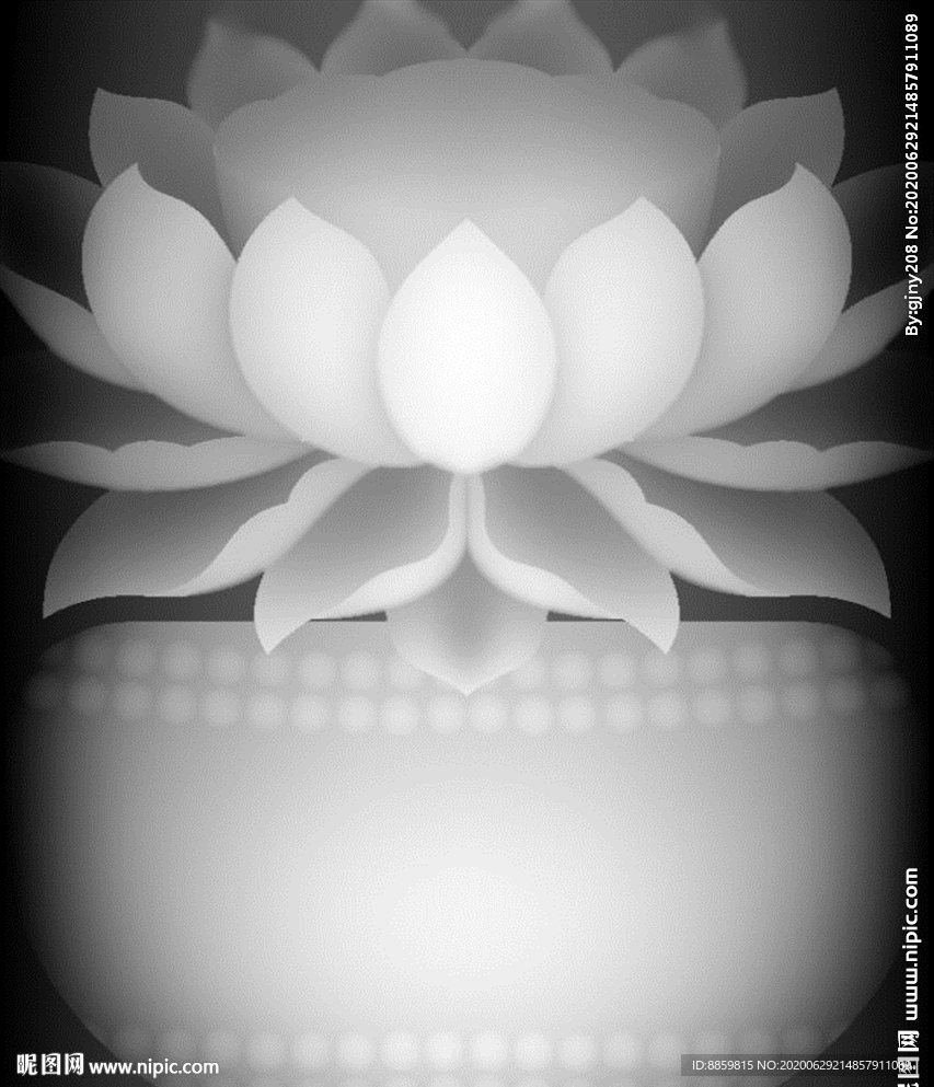 精雕 灰度 雕刻 浮 黑白竖柱