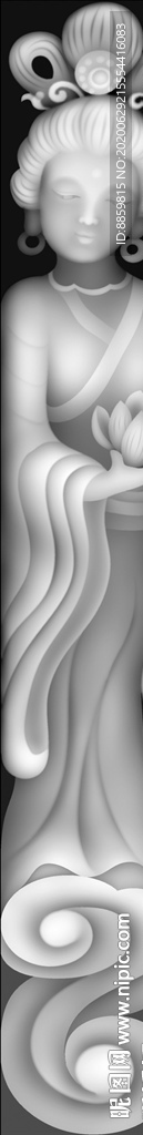 精雕 灰度 雕刻 浮 黑白竖柱