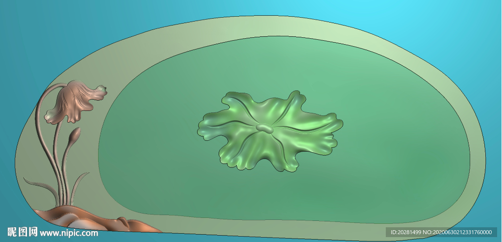 荷花茶盘  荷叶茶盘