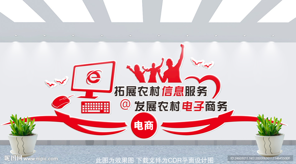 发展农村电商文化墙