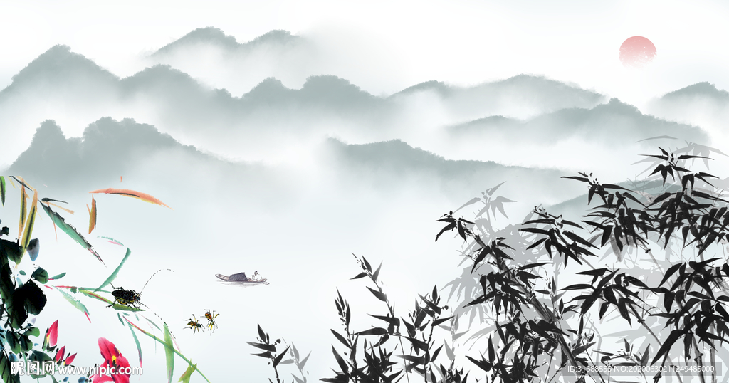 水墨山水画