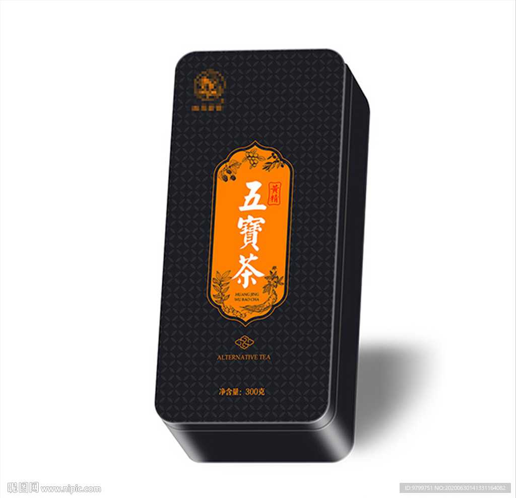 黄精五宝茶-罐装包装设计