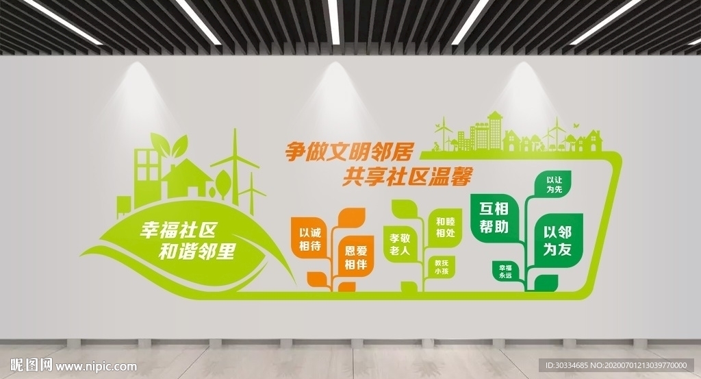 文明和谐社区文化墙